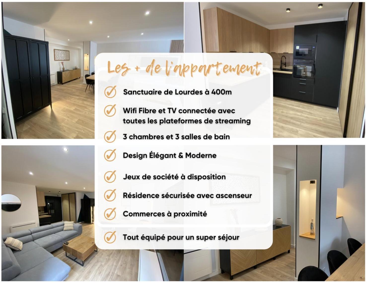 Madonna Elegance, Proche Sanctuaire, 95M2 Lägenhet Lourdes Exteriör bild